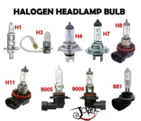 Car Motorcycle Halogen Headlamp Headlight Bulb H1 H3 H4 H7 H8/H11 9005/9006 881 880 bulb
