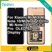 Teevo LCD For Xiaomi Mi Note 10/Mi Note 10 Lite / Mi Note 10 Pro / CC9 Pro/ OLED Screen Display &amp; Touch Screen Digitizer Black