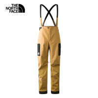 【The North Face】北面男款卡其色防水透氣可拆卸背帶衝鋒褲｜82VAI0J