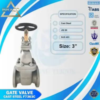 GATE VALVE CAST STEEL F7363C-JIS 5K 80 size 3 inch