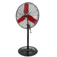 New 30 inch Commercial &amp; Industrial High Velocity Red and Black Stand Fan
