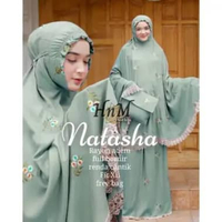 [P R O M O]KATUN RAYON PREMIUM | Mukena dewasa Natasha | Mukena dewasa Melati Berkualitas XL Sage