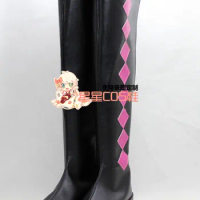 Puella Magi Madoka Magica Akemi Homura Black Pink Cosplay Shoes Boots X002