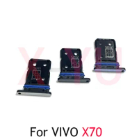 Sim Card Tray Holder For Vivo X70 Pro Plus X80 Pro V2133A V2104 Sim Card Slot Tray Holder Sim Card Reader Socket Sim Card Tray