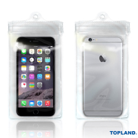 TOPLAND 5.5吋手機通用防水袋(透明)附掛帶