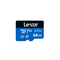 三入組【Lexar 雷克沙】633x microSDXC UHS-I A1 U3 64G記憶卡