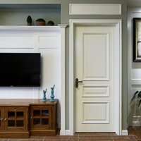 橡木門室內臥室門房間實木門現代美式輕奢白色實木烤漆環保隔音門