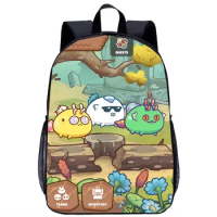 Axie Infinity Backpack Girls Boys School Backpack Cool Cartoon 3D Print Teenager Travel Laptop Bag 17in Schoolbag School Season