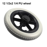 12 1/2x21/4 Solid Wheel 12 1/2* 2 1/4 Tyre Wheelchair Accessories Rear Wheel 12 Inch PU Tire Inflation Free Wheel Manual