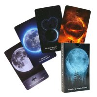 Moon 12x7cm Prophecy Oracle Affirmation 62 Cards English Tarot Decks Unique Divination Prophet Deck