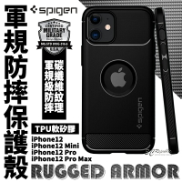 SGP Spigen Rugged Armor 碳纖維 手機殼 防摔殼 適用於iPhone12 pro max mini【APP下單最高22%點數回饋】
