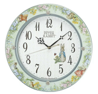 (免運) SEIKO CL614M 彼得兔 時鐘 掛鐘 連續秒針 靜音 木框 PETER RABBIT 比得兔 繪本 日本代購