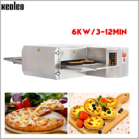 XEOLEO 12inch Crawler Pizza Oven Commercial Electric Bakery Processor Smart Baking Machine with Timing/Temperature Control