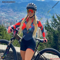 Women's Cycling Jumpsuit Pedal Suit 5XL Cycling Jersey Long Bike Monkey Cyclist Clothing