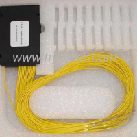 Fiber Optical PLC splitter 1x32, ABS Black Box Module without Connector,G657A1 3.0mm Cable,Length 1m 10pcs