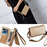 4-in-1 fashion lady Luxury Women Wallet Phone Bag 4.7" 5.5" Leather mobile phone Case with card slots For iPhone 7 6 6s Plus