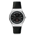 Swatch PETITE SECONDE BLACK 42mm 機械自動上鏈手錶 - 黑色皮革表帶