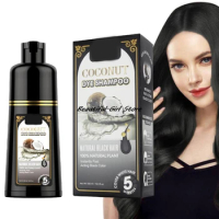 500ml Hair Color Shampoo Black Hair Dye Covering White Hair Shampoo Black coconut ginger Hair Dye Fast Hair Dye Cream Styling