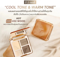 [Cod] 【ของแท้ 100%】JUDYDOLL Highlight & Contour 9g จูดี้ดอล พาเลทไฮไลท์และคอนทัวร์ 02 Wood สี Warm T