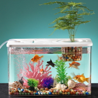 魚缸 烏龜缸 超白塑料亞克力金魚缸一體成型養烏龜專用缸生態魚缸魚缸新款2023