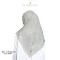 [New Launch] DAFANYA - Danastri Series Jilbab Motif Floral Kerudung Segi Empat Hijab Scarf bahan Voa