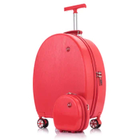 20 Inch Girls Travel Red Suitcase 2 Pieces Sets On Wheels Trolley Rolling Luggage Sling Bag Check-in Case Valises Free Shipping