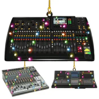 DJ Mixer Music Ornament Audio Engineer Christmas Ornaments Mixer Console Audio Ornament For Christmas Tree Christmas Decoration
