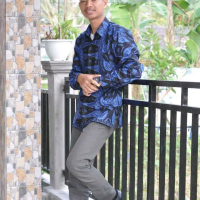 Kemeja/Baju Motif Batik Baduy Banten Dewasa Lengan Panjang Katun Pria