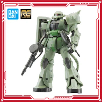 In Stock Bandai RG 1/144 MOBILE SUIT GUNDAM MS-06F Zaku II Original Model Anime Figure Model Toy Action Collection Assembly Doll
