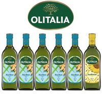 【Olitalia奧利塔】超值樂活玄米油+葵花油料理組(1000mlx 6 瓶)