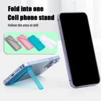 Transparent Ultra-thin Mobile Phone Bracket Holder Folding Desktop Phone Stand Portable Holder for IPhone Samsung Phones Holders