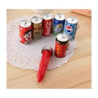 韓國文具 小清新 可愛卡通 伸縮圓珠筆 創意 易開罐飲料 啤酒造型（10入裝）-5801003