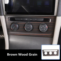 Wood Grain For Volkswagen Golf 7 7.5 2014 2015 2016 217 2018 2019 Interior Styling AC Control Panel Cover Moulding Trim