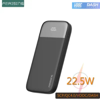 FERISING Power bank 5A VOOC Dash Super Charger 10000mAh PoverBank Portable Battery 20W PD QC3.0 Powerbank for Oneplus 6 7 8 9 10