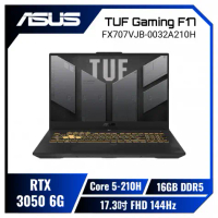 ASUS TUF Gaming F17 FX707VJB-0032A210H 月影灰 華碩軍規電競筆電/Core 5-210H/RTX3050 6G/16GB DDR5/512GB PCIe/17.3
