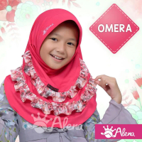 Baru Hijab Anak Muslim Alena Omera Peach Kerudung Anak Jersey Premium