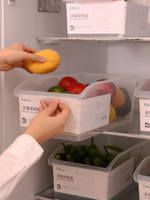 冰箱收納盒保鮮盒廚房透明抽屜式長方形帶蓋整理盒冷凍食品儲物盒