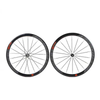C6.0 ultra-light aluminum four-peilin hub flat-spoke racing 40-knife rim road bicycle wheel set 700C