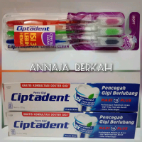 [Paket Hemat] Pasta Gigi Ciptadent 225 gram 2 pcs + Sikat Gigi Ciptadent isi 3 pcs