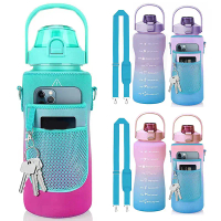Beg pembawa botol air mudah alih dengan poket telefon untuk tumbler Stanley 64 oz dengan pemegang, s
