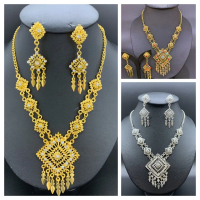 ใส่ MTRPDSEP9 ลด 20%  Thai jewelry set dance show wedding bride dress earring clip diamond silver go