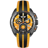 MINI Swiss Watches飆風三眼計時賽車錶MINI-160111-橘/47mm