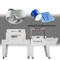 Semi-Automatic Cookie Package Box Heat Shrink Sealing Tunnel Film Sleeve Wrapping Machine