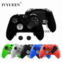 IVYUEEN Anti-Slip Silicone Protective Case Skin for Microsoft Xbox One Elite Controller Cover Thumb Stick Grips Joystick Caps