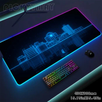 Mousepads Technology LED Gaming Desk Pad Large Backlight Desk Mat 50x100cm Gamer Mousepad RGB Mouse Pad Luminous Mouse Mat