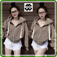 Áo Khoác Nỉ Hoodie Croptop Nữ  Phong Cách Thể Thao Mũ 2 Lớp Chất Dày DặnCOD VN