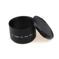 55mm 55 mm Tele Metal Lens Hood+Lens cap For Nikon D7500 D5600 D5500 D5000 D5100 D3300 D3400 D750 D810 D4 With AF-P 18-55mm Lens