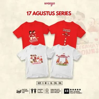 WEEGO - Kaos Anak Lengan Pendek - Kaos Anak 17 Agustus Hari Kemerdekaan RI - Untuk Anak Laki-laki & 