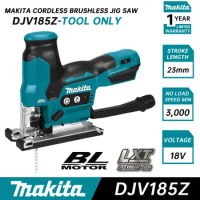 Makita DJV185Z Jig Saw Cordless Brushless Compact Barrel Handle Jig Saw Speed Adjustable Multi-Function Woodworking Power Tool