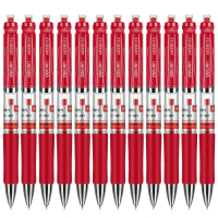 2025 Source Factory Wholesale Deli Gel Pen Red S01 Retractable Red Gel Pen Refillable Pen